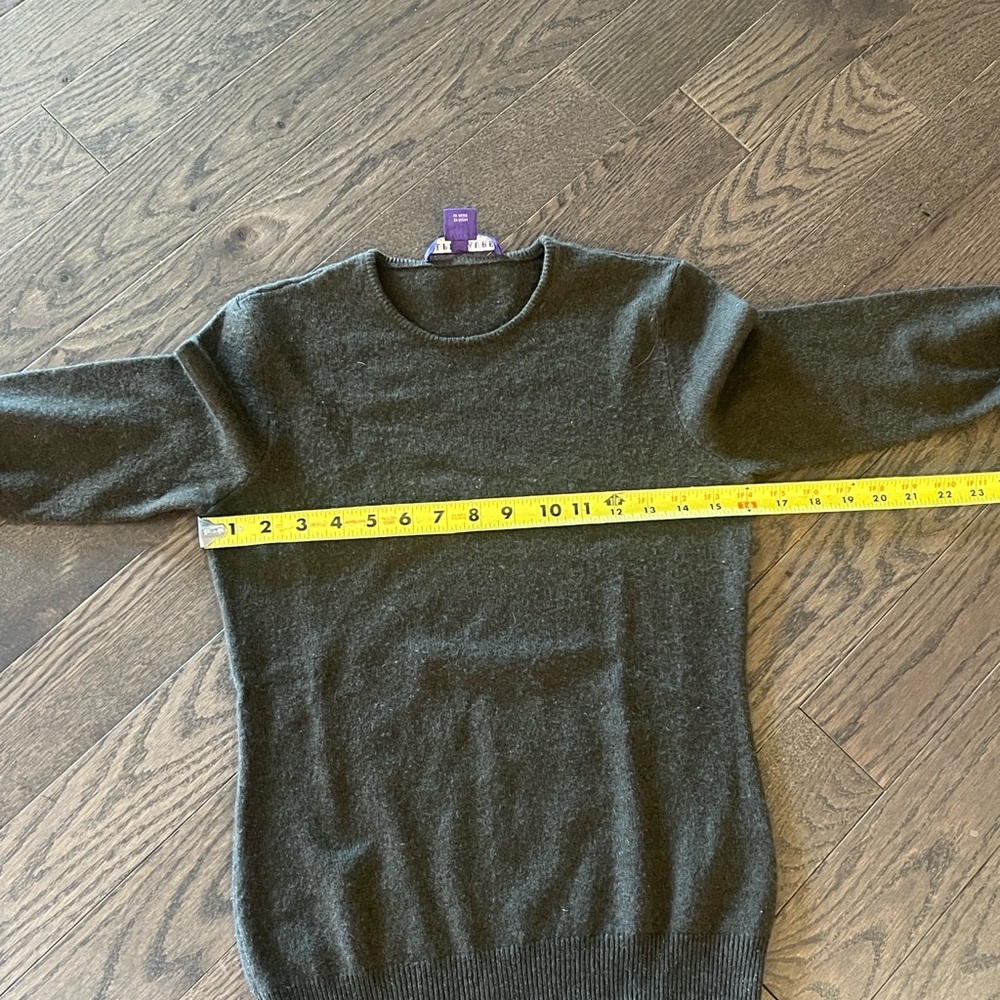 Ralph Lauren Sweater Women's Medium Brown 100% Cashmere Long Sleeve Purple Label - Picture 6 of 7